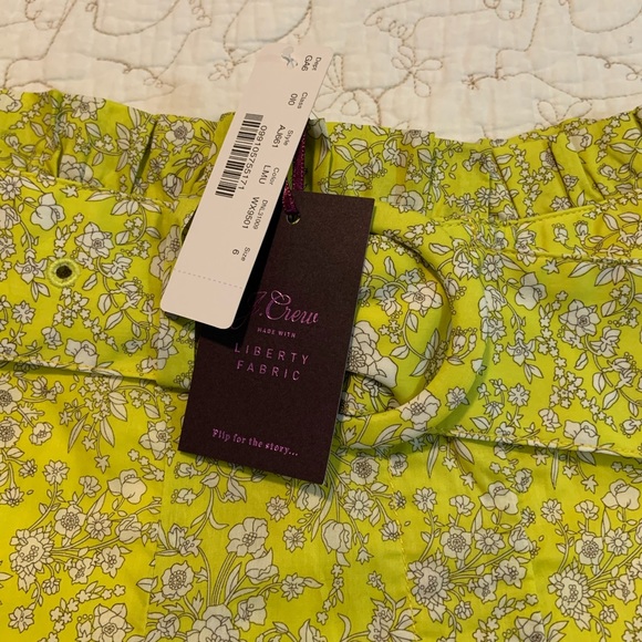 NWT J. Crew Liberty Print Paper-bag Shorts With Belt - Size 6 - Picture 4 of 8